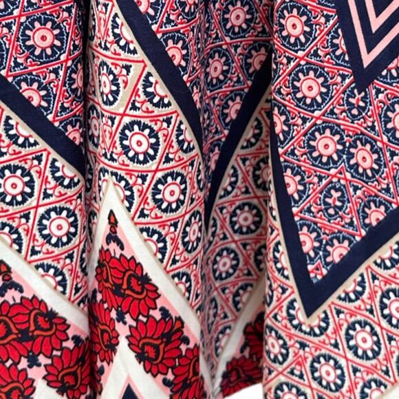 NWOT Anthropologie French Gray Mini Dress Orange Blue Floral Size Small - Picture 4 of 5